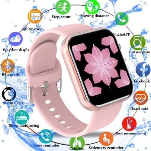 LIGE 2020 Fashion Women Smart Smart Watch Men Blood Pressure Heart rate Fitness Watches Calorie Sport smartwatch for Android IOS