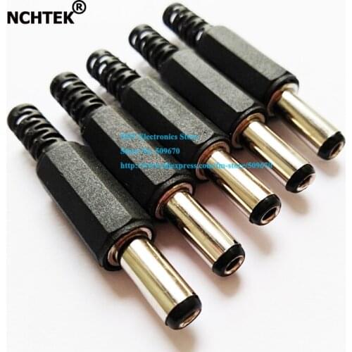 NCHTEK DC 5.5*2.5mm Male Power Plug CCTV Connector/Free Shipping/60PCS