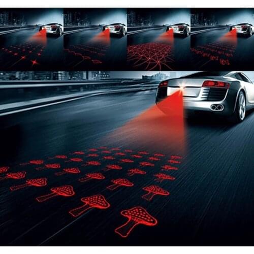 New Pattern Anti Collision Rear-end Car Laser Tail Fog Light Auto Brake Parking Lamp Rearing Warning Light Car Styling #280882