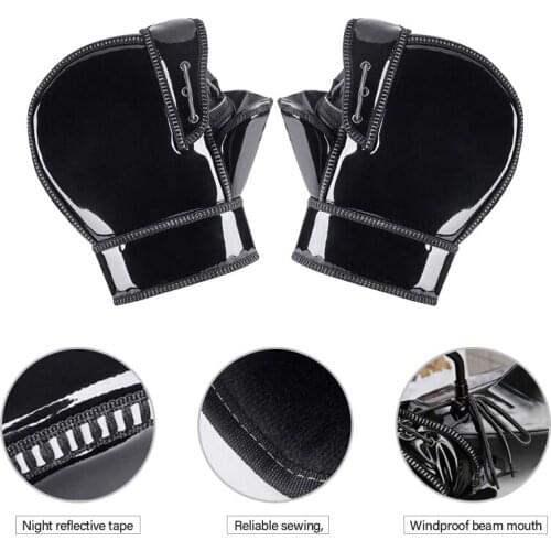 Black Motorcycle Gloves handlebar levers gloves Scooter Hand Bar Winter Gloves Mitts Motorbike Bike Waterproof