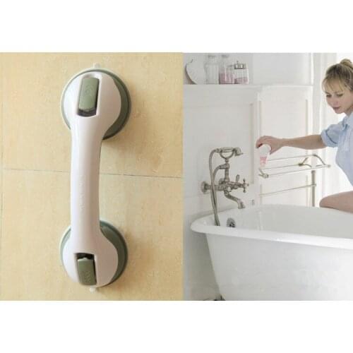 POSEPOP Green Bathroom Suction Cup Handle Grab Bar for elderly Safety Bath Shower Tub Bathroom Shower Grab Handle Rail Grip