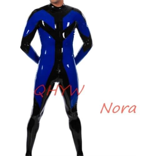 Sexy Latex Man Body Catsuit with Socks Back Zippers Alice In Wonderland Costume Adult Cosplay Costume Sexy Lingerie for Men