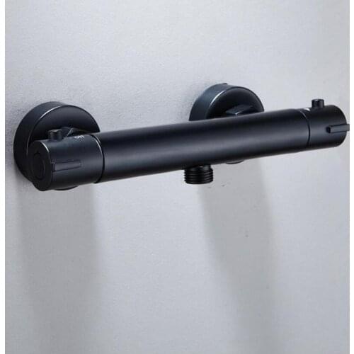 Black Painting Shower Faucets Thermostatic Bath Mixer With Thermostat Mixer Faucets Wall Mounted Waterfall Bathtub Faucet MY-319