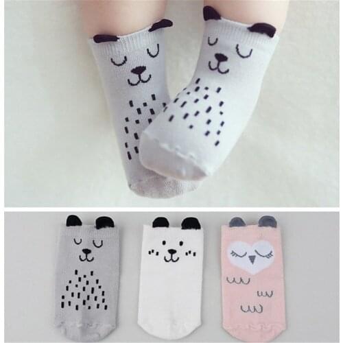 Unisex Baby Cotton Socks Newborn Baby Infant Anti Slip Floor Socks Spring Autumn Kids Boy Girl Cartoon Animal Socks 0-4Y SK39