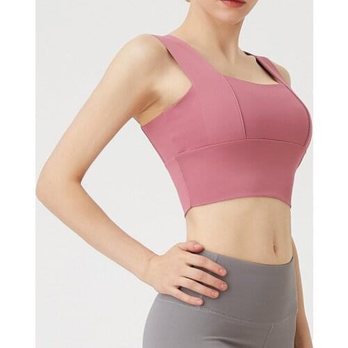 Women Gym Quick-Drying Anti-Vibration Fitness Yoga Shock-Proof Training Vest Running Sports Bra Crop Workout Tops