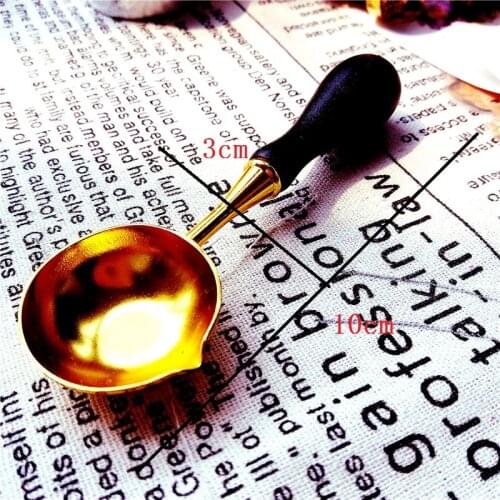 1 Pcs 10x3cm large Stamp Spoon Vintage Wax Sealing Spoon Melting Sealing Wax Stick Granule for Invitation Card Christmas spoon