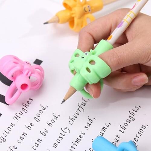 1PC Non Toxic Children Three-Finger Hold a Pen Corrector Writing Aid Grip Posture Correction Tools Office School Supplies