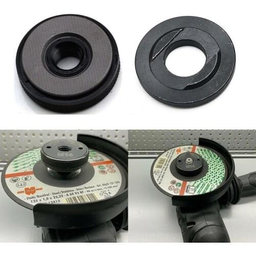 2pc M14 Quick-release Clamping Nut Angle Grinder Flange Nut For 14mm Spindle Thread Bottom Pressure Plate