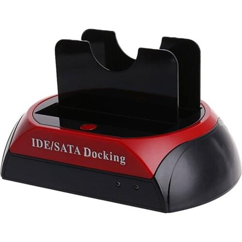 3.5" 2.5" SATA IDE 2 Double Dock HDD Docking Station e-SATA Hub External Storage Enclosure Parts EU US plug