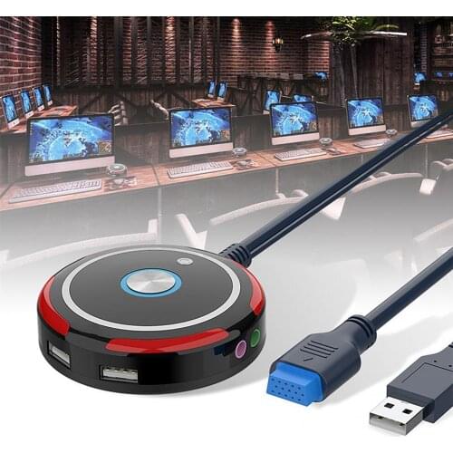 30% Off 2 Audio Interfaces Double USB Ports Desktop PC Computer Case Power Button Switch