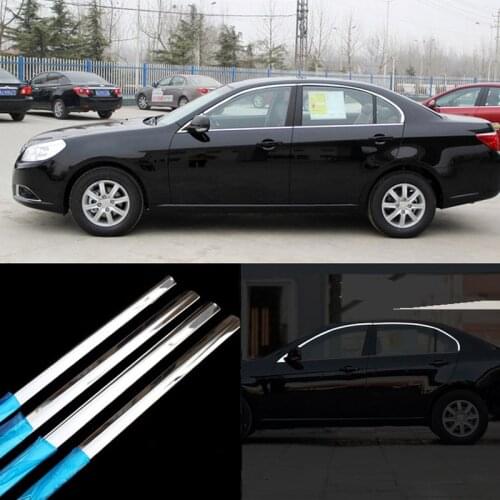 6pcs Stainless Steel Door Window Frame Sill Molding Trim For Chevrolet Epica