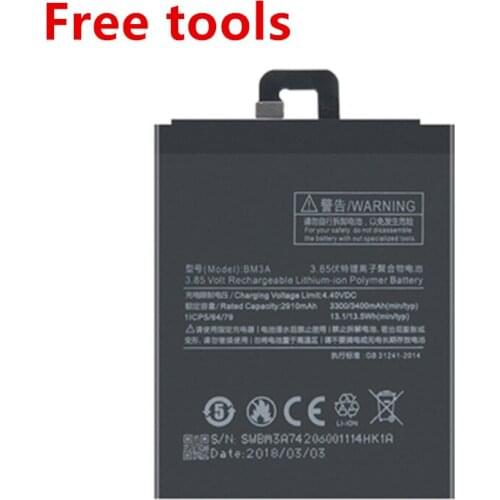 100% NEW battery Replacement Battery BM3A bn3a for Xiaomi Note 3 Battery 3300mAh High Capacity Phone Batteries bm 3a