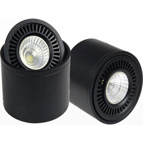 Free Shipping 9W/12W/15W Dimmable COB LED Light Surface Mounted Kitchen Bathroom Lamp 360 degree Rotating LED Down light CE