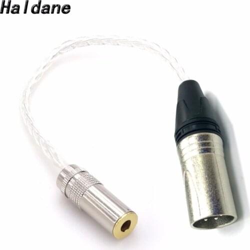 Free Shipping Haldane 8CORE 7N OCC SILVER PLATED 4Pin XLR Male to 4.4mm Female Audio Adapter for Sony Headphone Cable