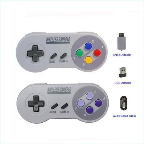 S ROBOT wireless gamepad 2.4GHZ, suitable for SNES Super Nintendo classic MINI game console remote control accessories RPI163