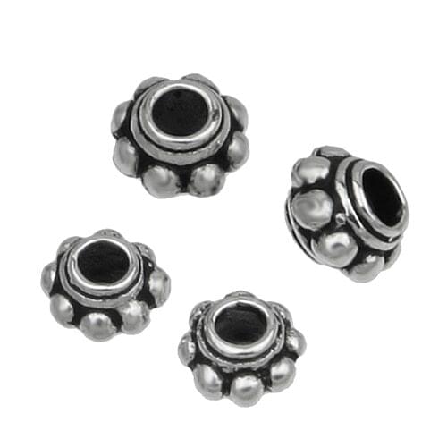 Handmade 925 silver beads DIY Jewelry accessory bracelet spacer beads Malas spacer beads