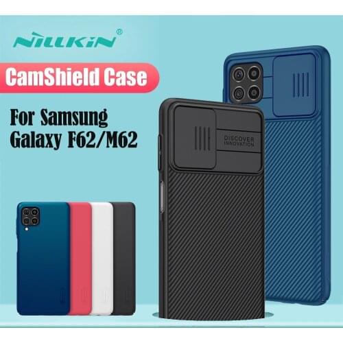 Case For Samsung Galaxy M62 Cover NILLKIN CamShield Slide Camera Case Lens Protection Frosted Shield Back Cover For Samsung F62