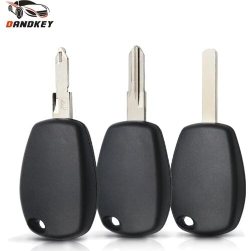 Dandkey 10pcs For Renault Megan Modus Clio Modus Kangoo Logan Sandero Duster For Nissan Almera Uncut Remote Car Key Case Blade