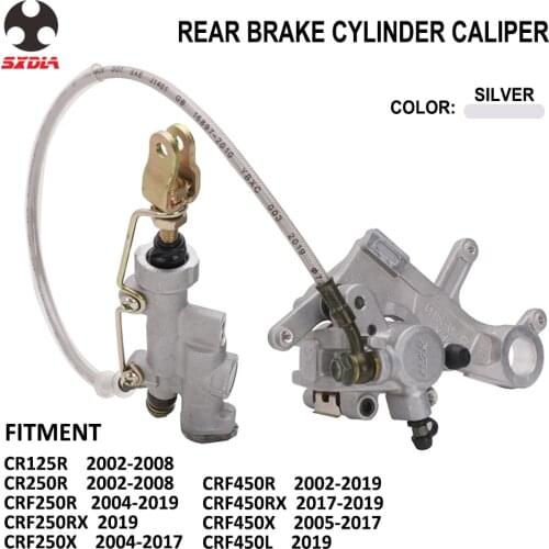 For Honda CR125R 250R CRF250R 250RX CRF250X 450RX 2002-2009 Motorcycle Rear Brake Kit Brake Caliper Master Cylinder Oil Hose