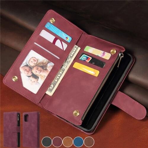 Zipper Purse Leather Case for Samsung Galaxy A71 A51 4G A91 A81 A41 A31 A21 A11 A01 Wallet Multi Card Cover A12 A32 A42 A52 A72