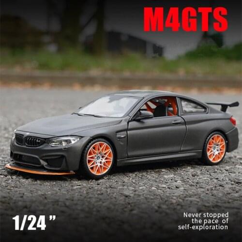 Maisto 1:24 BMW M4 GTS black sports car modified analog alloy car model collection gift toy die-cast model gift