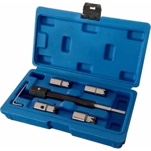Auto Car Diesel Injector Seat Cutter Cleaner Repair Remover Removal Tool Kit 5Pc