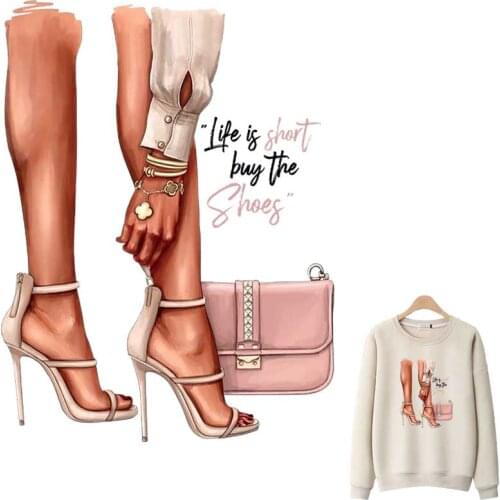 Fashion Girl Patches For Clothes A-Level Washable T-Shirts Heat Transfer Thermal Stickers Exquisite Iron -On Pathes For Clothing