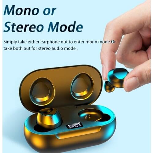 TWS Bluetooth 5.0 Earphones With Microphone LED Display Wireless Bluetooth Earbuds Earphones Waterproof Noise Cancelling Headset