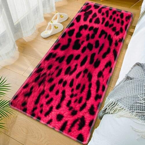 Kitchen Mat Non-slip Modern Bath Rug Living Room Balcony Bathroom Printed Carpet Door Mat Hallway Leopard Printing Bathroom Mat
