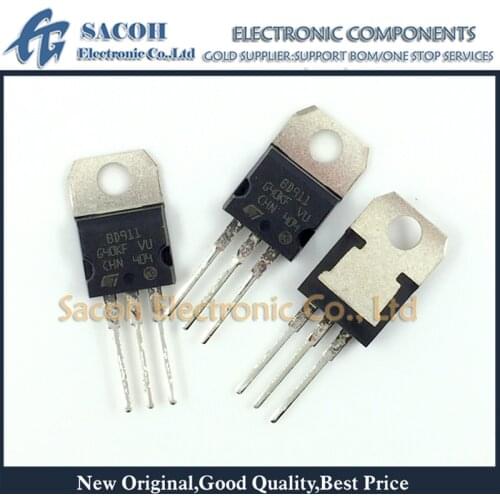 New Original 10Pairs(20PCS)/Lot BD911 + BD912 or BD910 + BD909 TO-220 15A 100V Completmentary Silicon Power Transistors