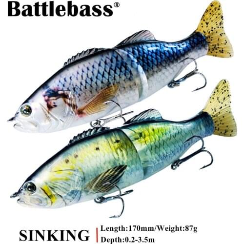 Swimbait Glide Bait Lifelike Multi Jointed Big Game Lure 2 Segment 17cm 87g Pike Muskie Walleye Bass Salmon Fish Sea Fishing