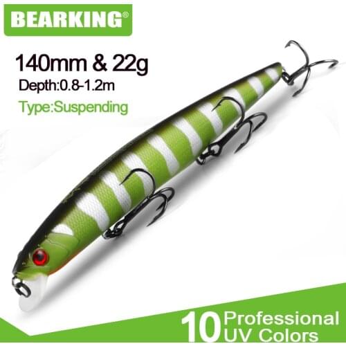 BEARKING 1PCS Fishing lure 14cm 22g Minnow plastic artificial fishing wobbler tools jerk fish esca tackle