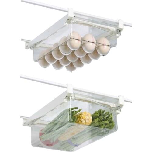 PET Transparent Refrigerator Drawer Transparent Egg Fruits Organizer Innovative Drawer Storage Box