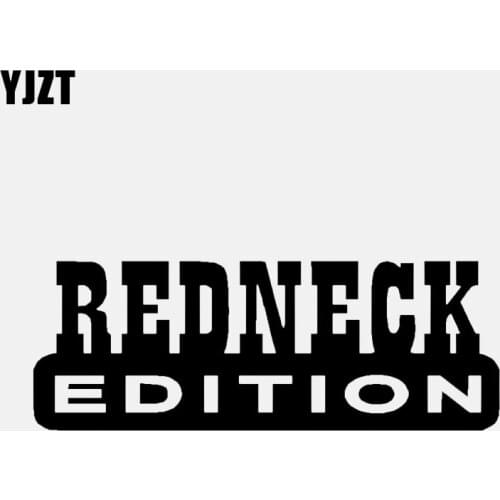YJZT 12.9CM*4.7CM REDNECK EDITION Funny Diesel Vinyl Decal Car Sticker Black/Silver C3-0960