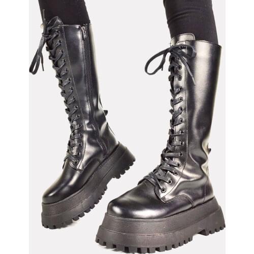 Brand New Arrivals Thick Sole Platform Autumn Winter Women Shoes Fashionable Cool handmade Quality Boots Shoes Footwear