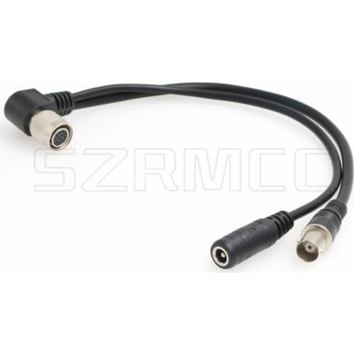 Female BNC and Input DC 5.5mm x 2.1mm to Hirose 12 pin Female Y Split Video Power Cable for Sony Industrial Camera