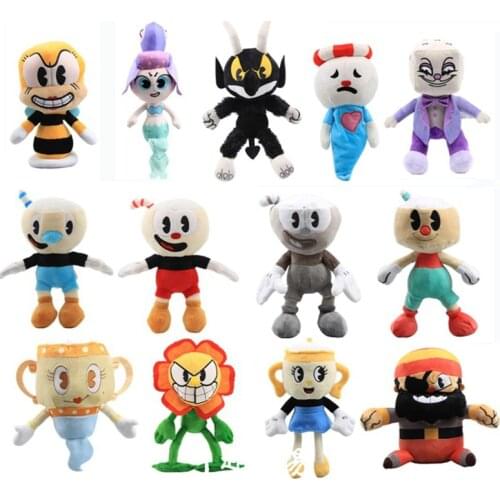 13 Styles Game Cuphead Plush Toys Doll Mugman Game Doll Toys Cartoon Soft Puphead Stuffed Plushie Toy For Kids Birthday Gifts