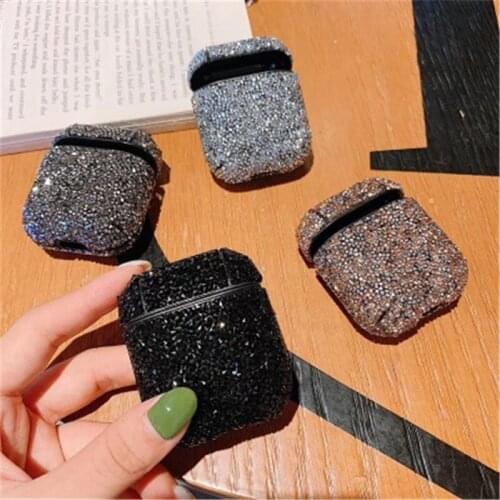 Cute Sexy Glitter Sequins Bling Hard Protection Wireless Earphone Charging Case for AirPods 1 2 Bluetooth Headset Cover