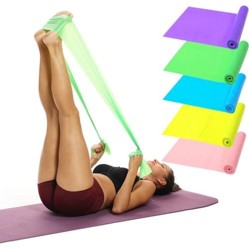 TPE Yoga Elastic Band Exercise Resistance Bands Pilates Stretch Loop Rubber Band Fitness Workout Training Pull Rope for Gym