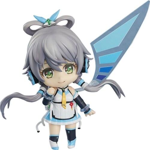 Bandai Genuine Anime Vsinger Action Figures 10cm Luo Tianyi Q Version Movable PVC Model Toy Collection Ornaments Gift