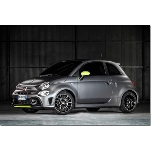 Canvas Painting 2020 Fiat 595 Abarth Pista Car Posters and Prints Wall Art Decorative Picture Modern Home Decoration