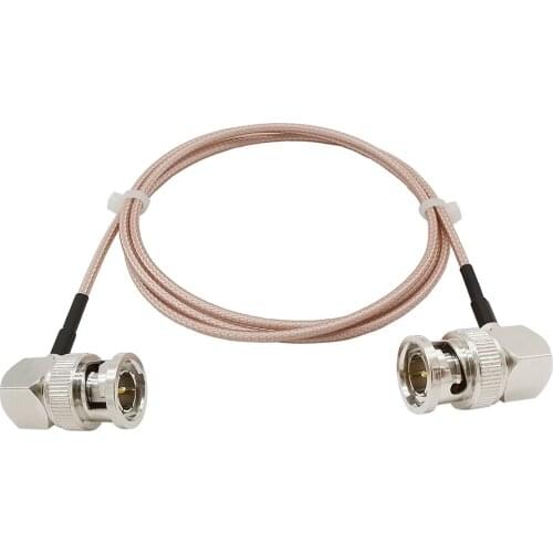 BNC Male to BNC Male Right Angle RG179 Coaxial Cable HD SDI Video Connector L Shape Adapter for BMCC Black Magic Camera