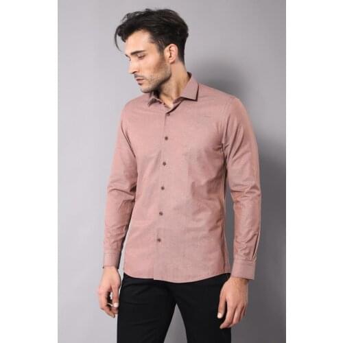 Dot Patterned Brown Shirt Wessi