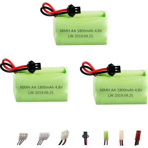 4.8v 1800mah NiMH Battery For Rc toys Cars Guns Tanks Robots NI-MH AA 4.8v Rechargeable Battery Pack 3Pcs For RC boats