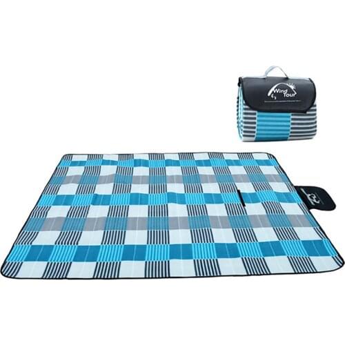 New Fashion Striped Flower Grid Outdoor Camping Picnic Mat Beach Tent Pad Waterproof Blanket
