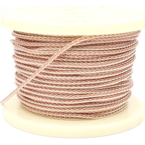 New 3.28ft/1M 16 Cores Silver Copper OCC Wire 6N Cable For Hifi Headphone Earphone Headset Speaker DIY Upgrade Headphone cable