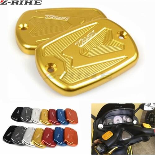 NEW CNC Aluminum Red Motorcycle Brake Fluid Fuel Reservoir Tank Cap Cover For YAMAHA T-Max 500 TMAX 500 2008-2011 TMax 530 12-15