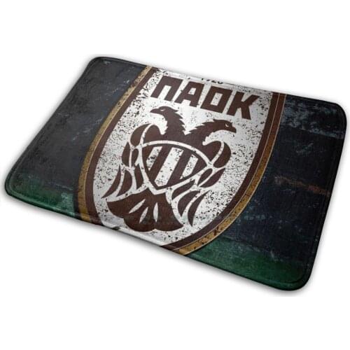 Paok Mat Rug Carpet Anti-Slip Bedroom Entrance Door Mat Paok Eagle Black Dikefalos Euro Europe League Europa Logo Cup Sport