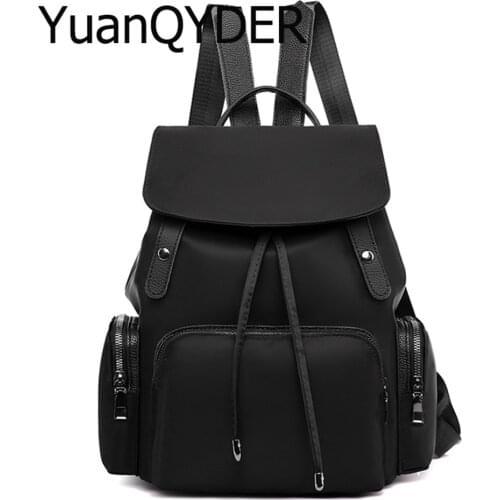 Casual Women Waterproof Backpack Oxford Cloth School Bags for Teenagers Girls Light Travel Shoulder Bag Ladies Leisure Backpacks