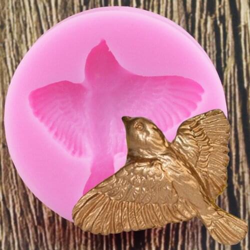 3D Bird Silicone Mold Fondant Chocolate Molds Baby Birthday Party Cake Decorating Tools Cupcake Baking Candy Moulds